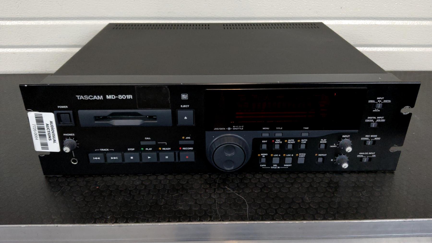 1x Tascam MD-801R minidisc recorder | Auction Closes Mon. 23/02